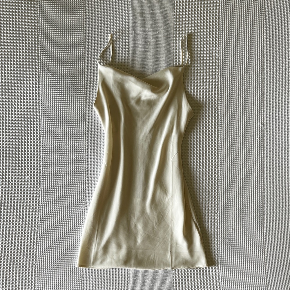Urban Outfitters - ‘UO Mallory Cowl Slip Dress’ - White - Medium